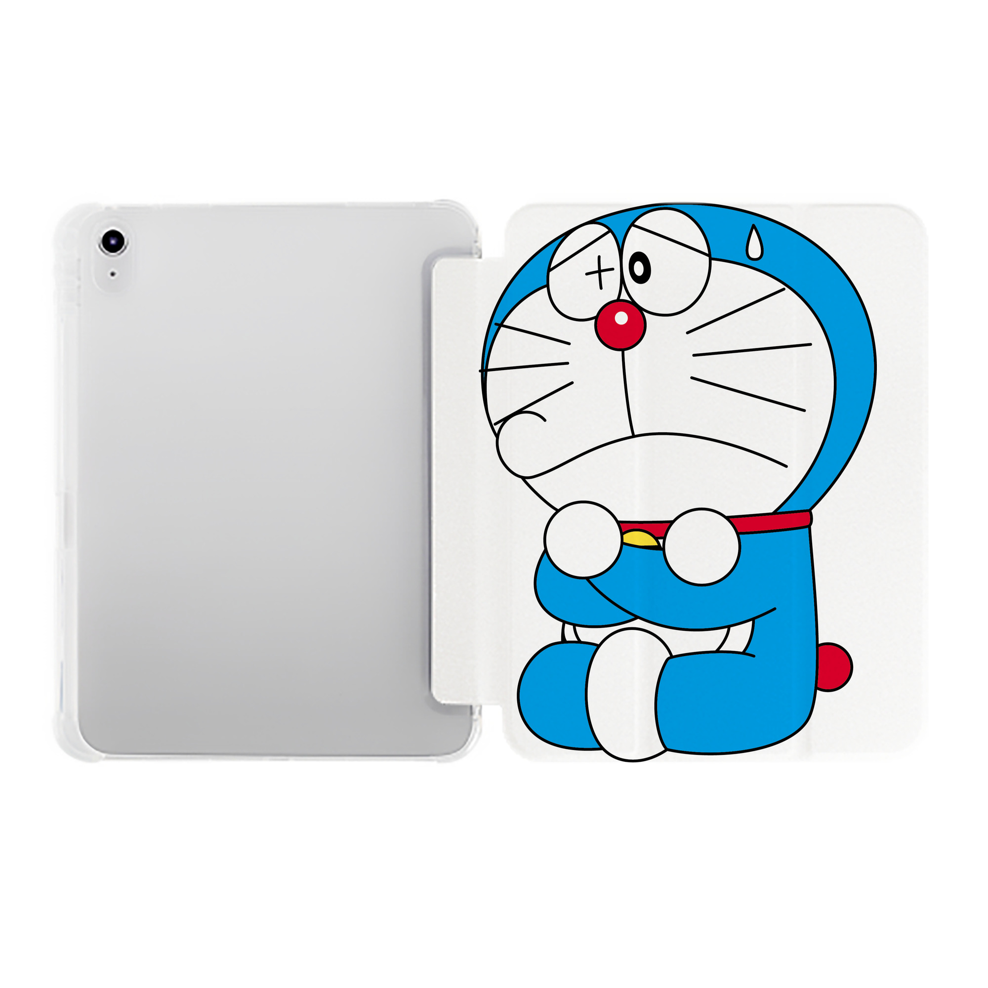 （画像用） ドラえもん Doraemon IPad ケース ペン収納付き 三つ折りスタンド PUレザー×シリコン 対応機種9.5/10.5/10.9インチ
